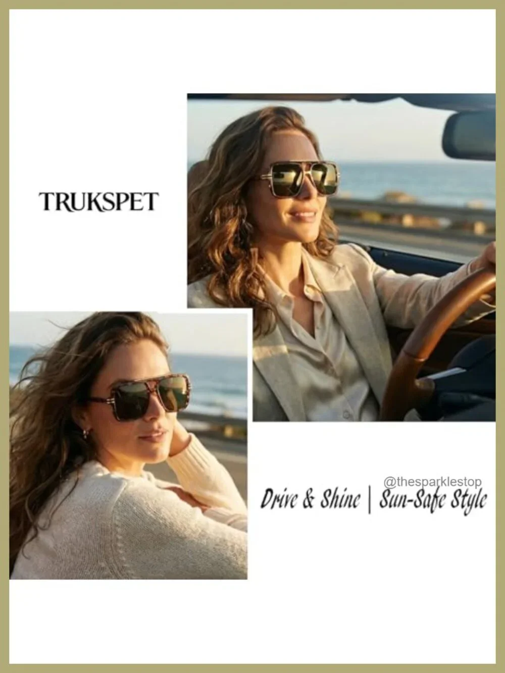 Oversized Polarized Sunglasses for Women UV400 Protection Driving
